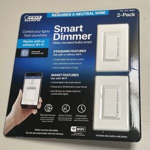 Wi-Fi Smart Dimmer Make Standard Bulbs Smart Alexa Hey Google Feit Electric Siri